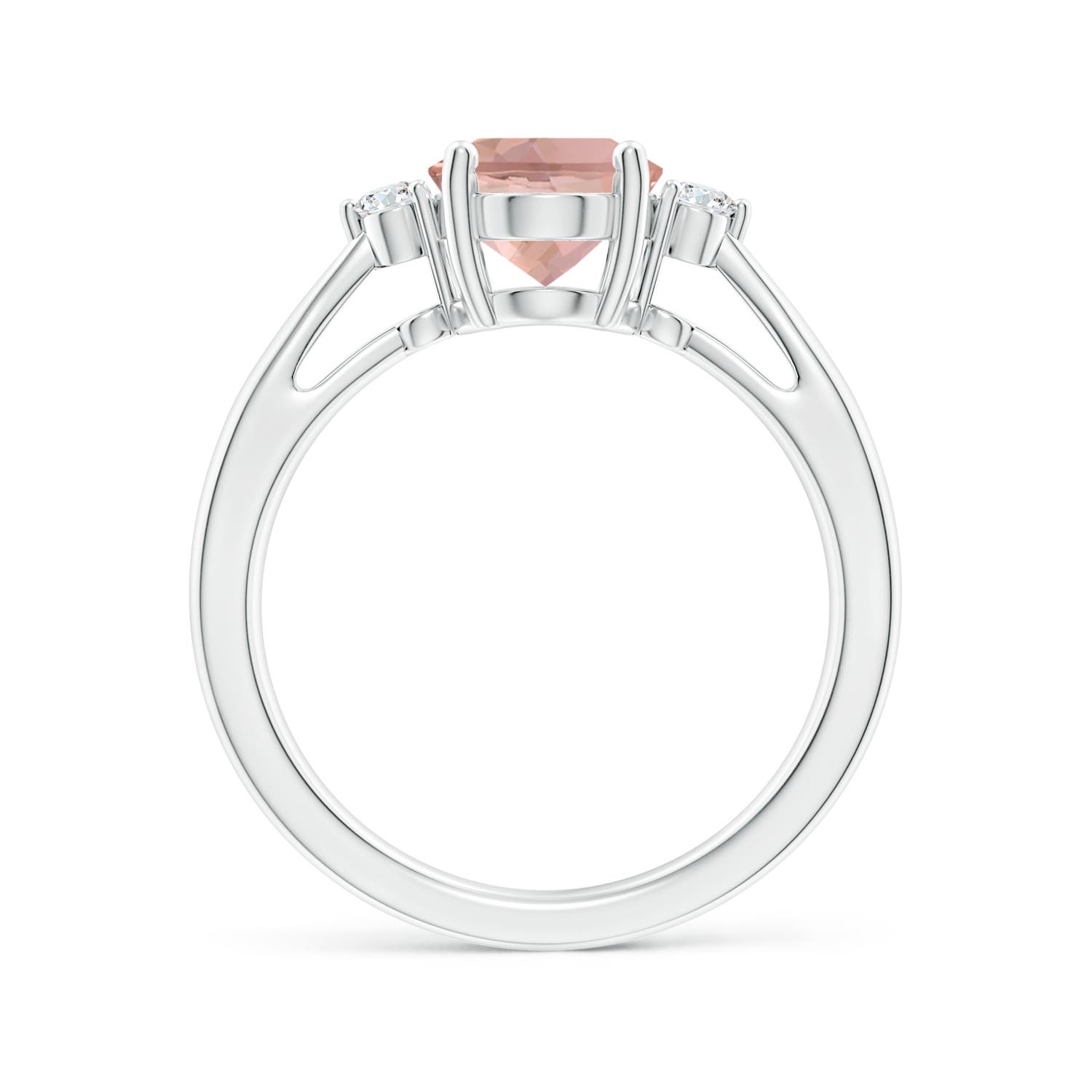 AAAA - Morganite / 1.72 CT / 14 KT White Gold