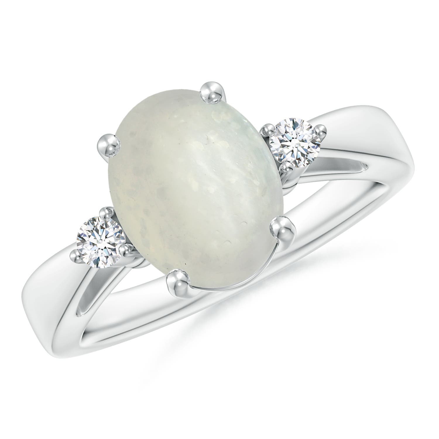 A - Moonstone / 2.59 CT / 14 KT White Gold