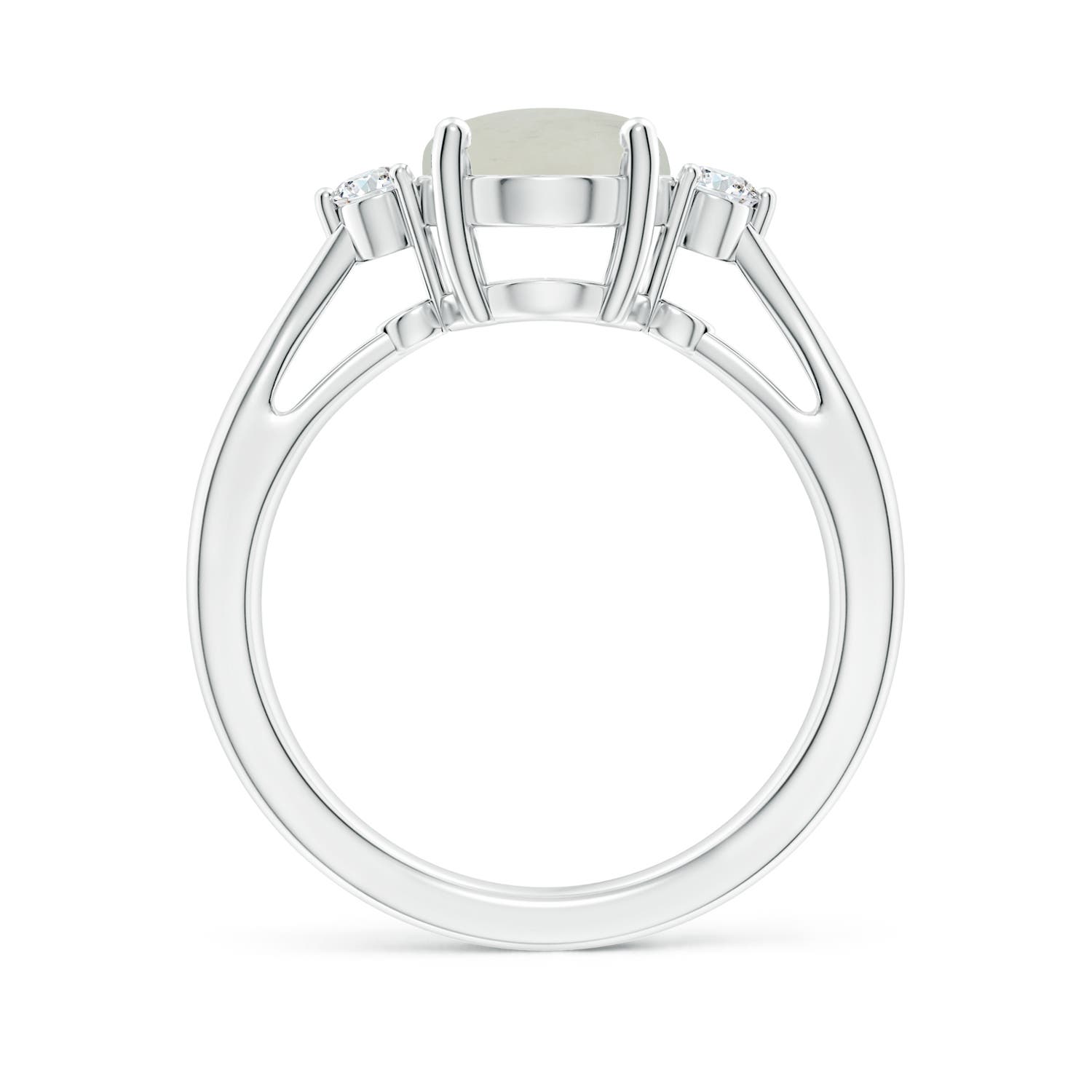 A - Moonstone / 2.59 CT / 14 KT White Gold