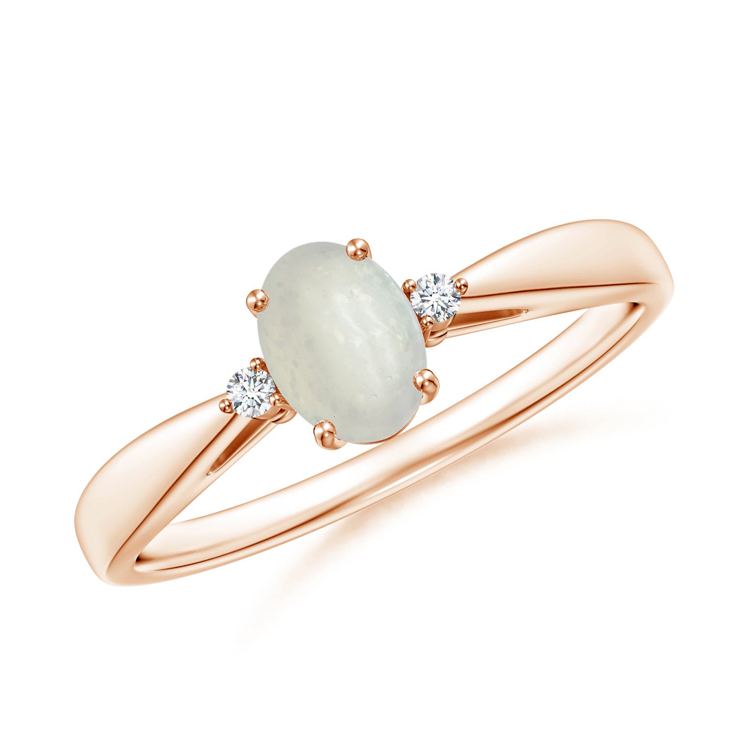 A - Moonstone / 0.4 CT / 14 KT Rose Gold