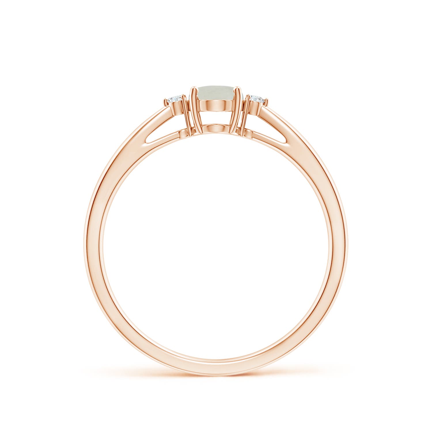 A - Moonstone / 0.4 CT / 14 KT Rose Gold