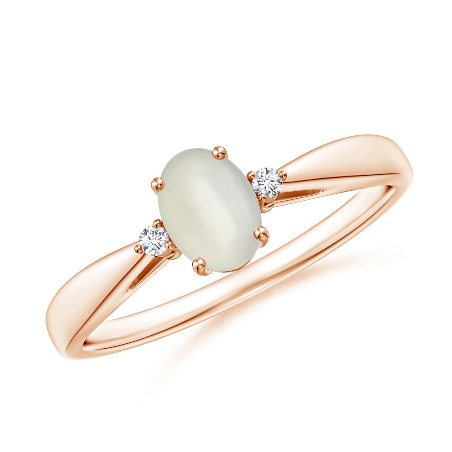 AAA - Moonstone / 0.4 CT / 14 KT Rose Gold