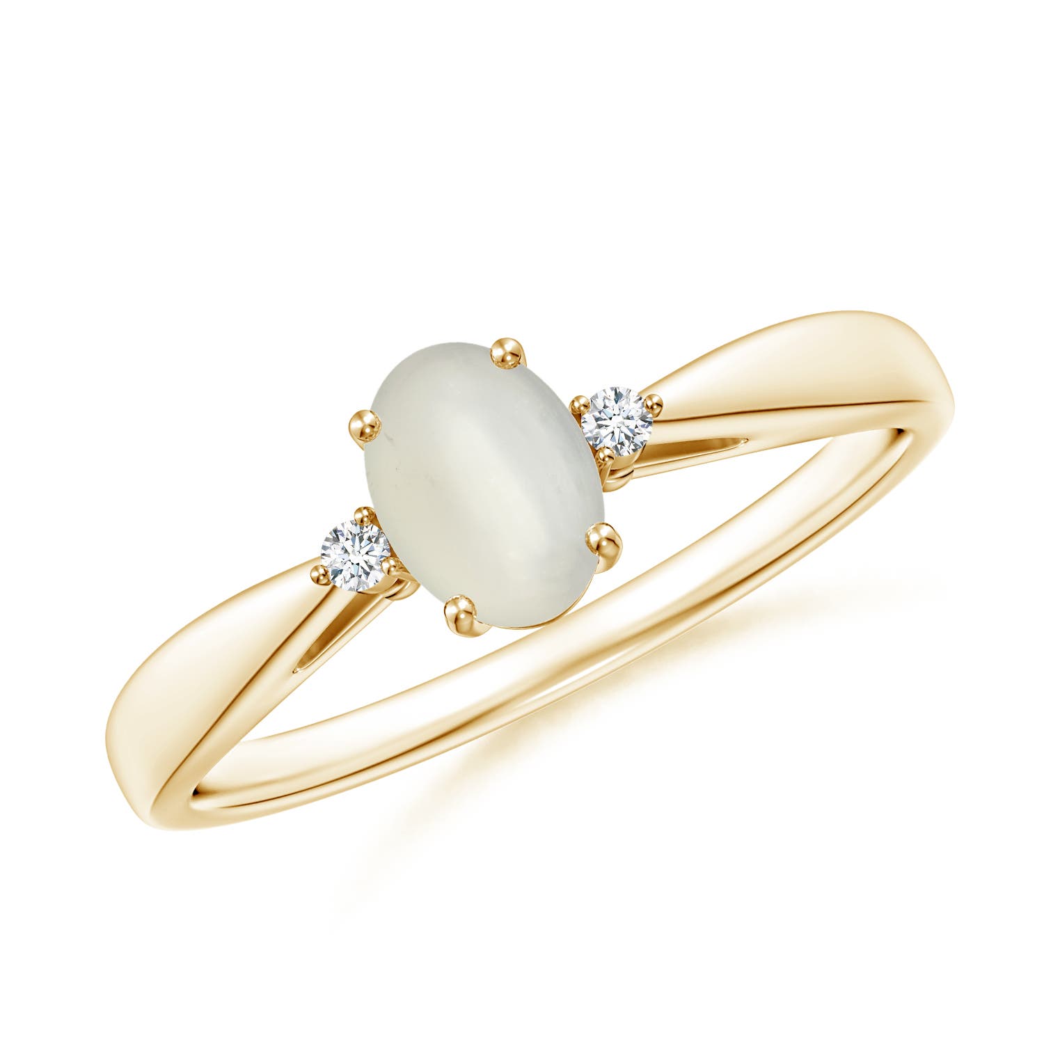 AAA - Moonstone / 0.4 CT / 14 KT Yellow Gold