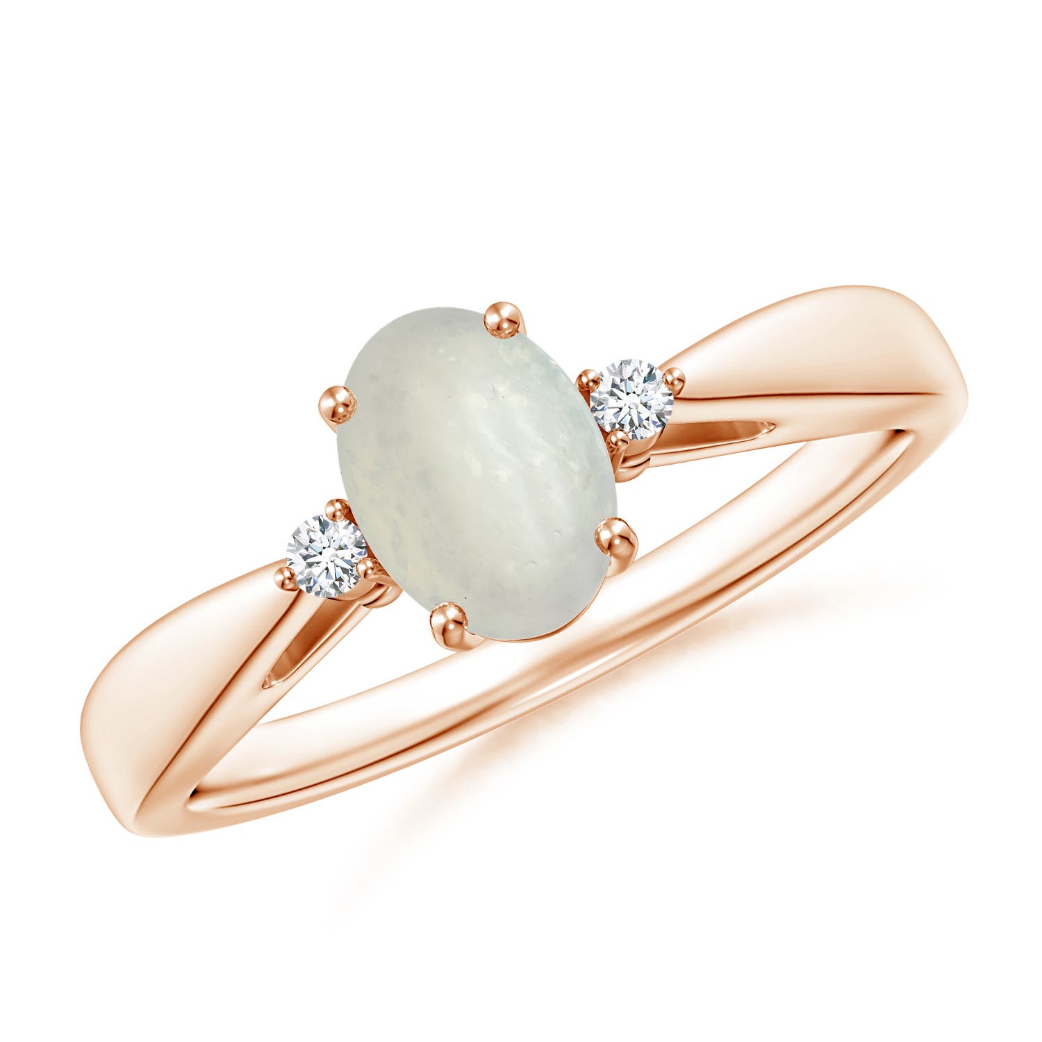 A - Moonstone / 0.72 CT / 14 KT Rose Gold