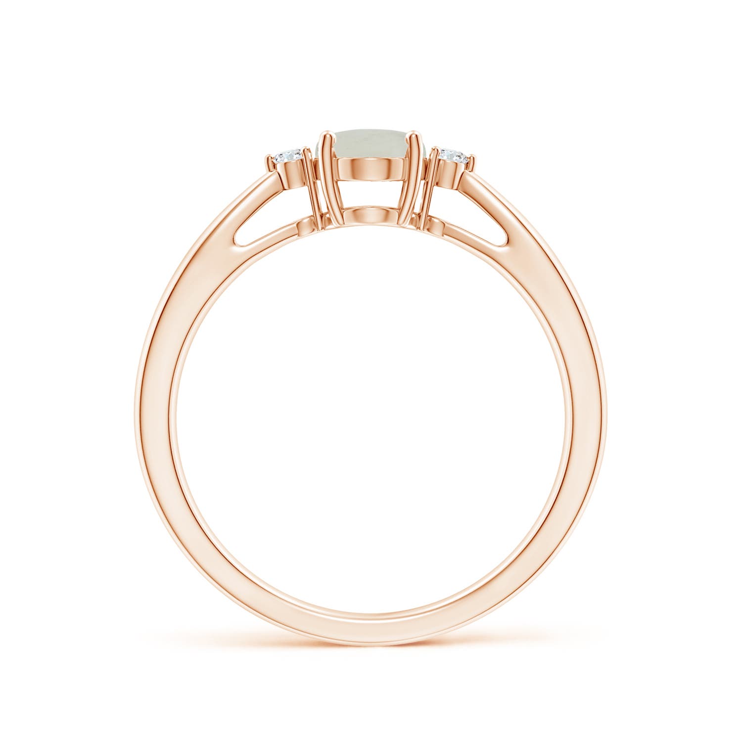 A - Moonstone / 0.72 CT / 14 KT Rose Gold