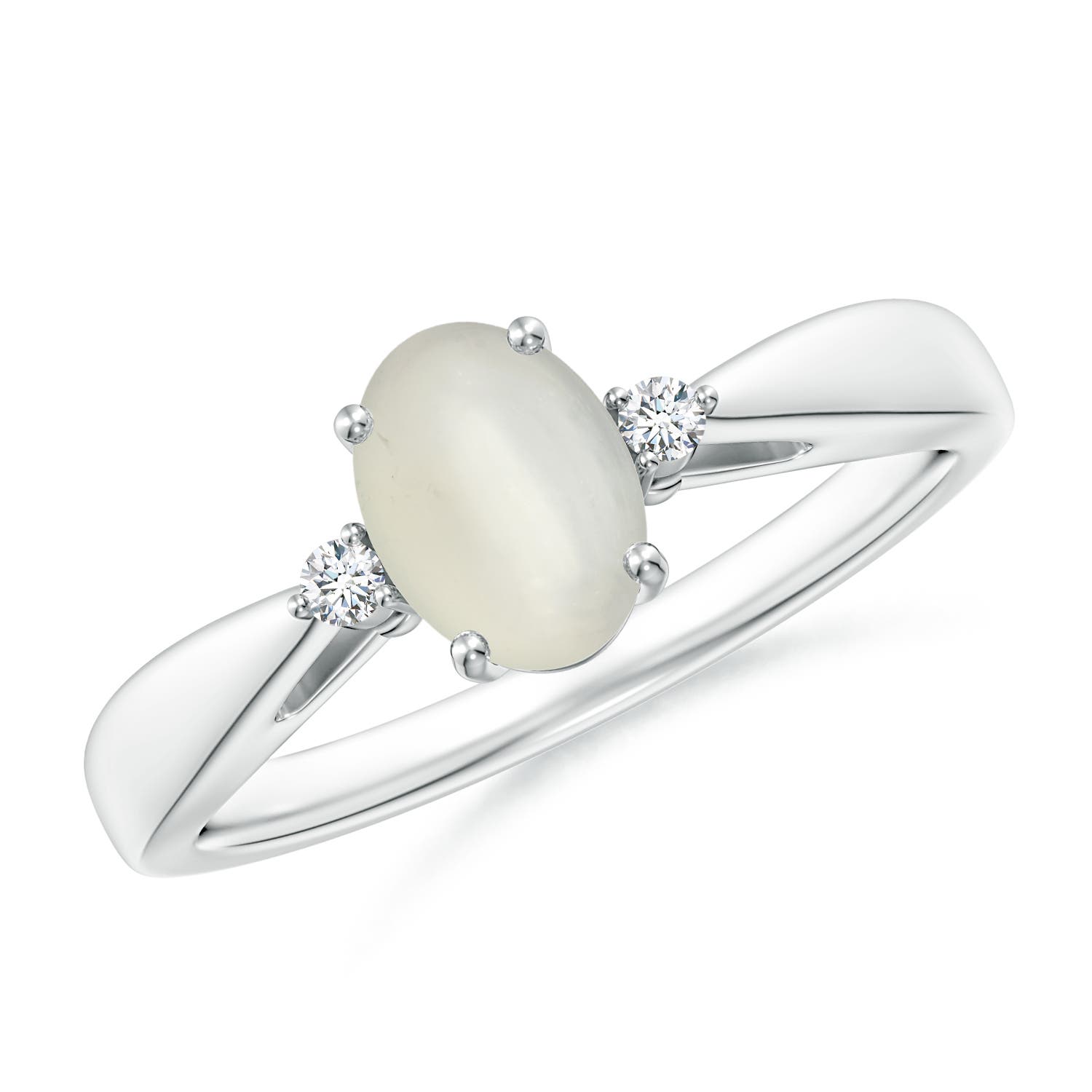 AAA - Moonstone / 0.72 CT / 14 KT White Gold