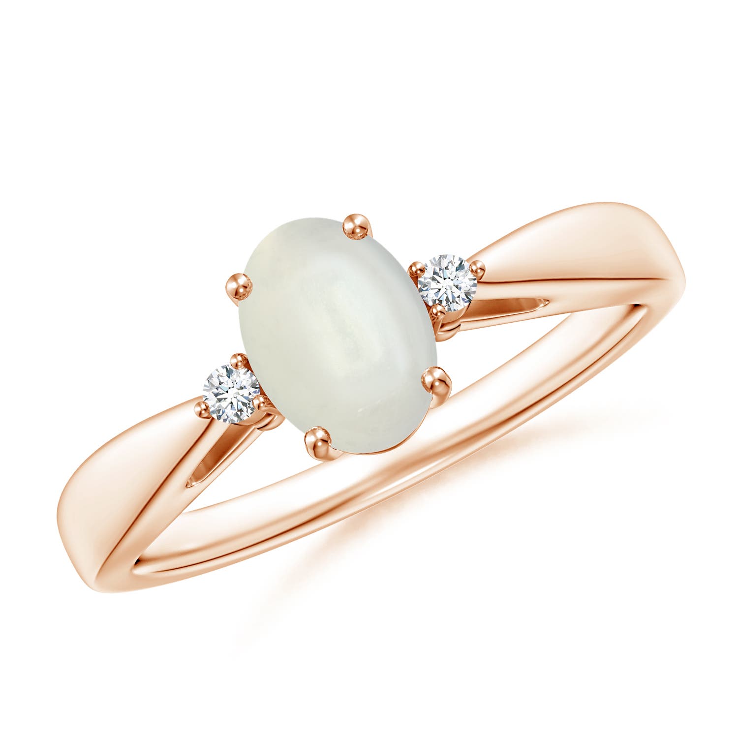 AAAA - Moonstone / 0.72 CT / 14 KT Rose Gold