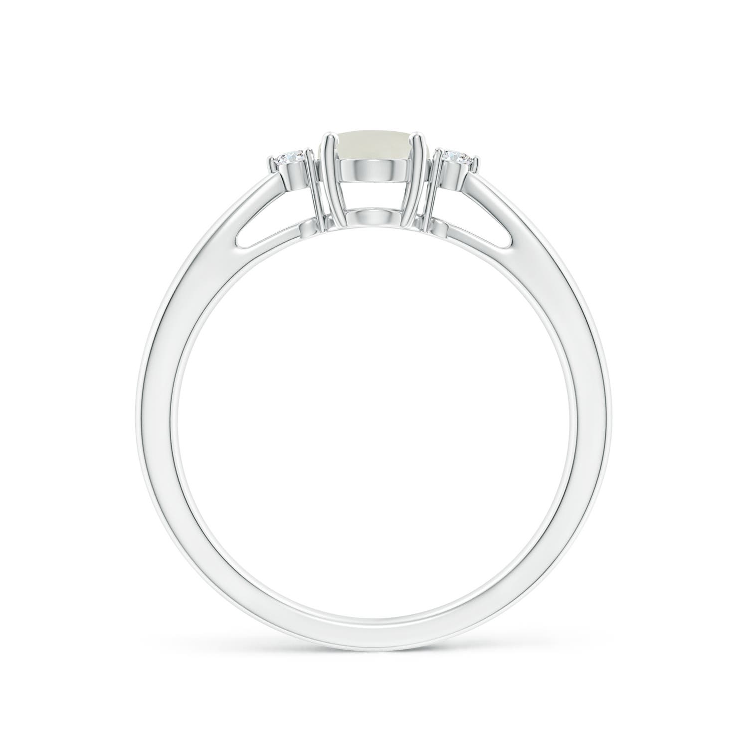 AAAA - Moonstone / 0.72 CT / 14 KT White Gold