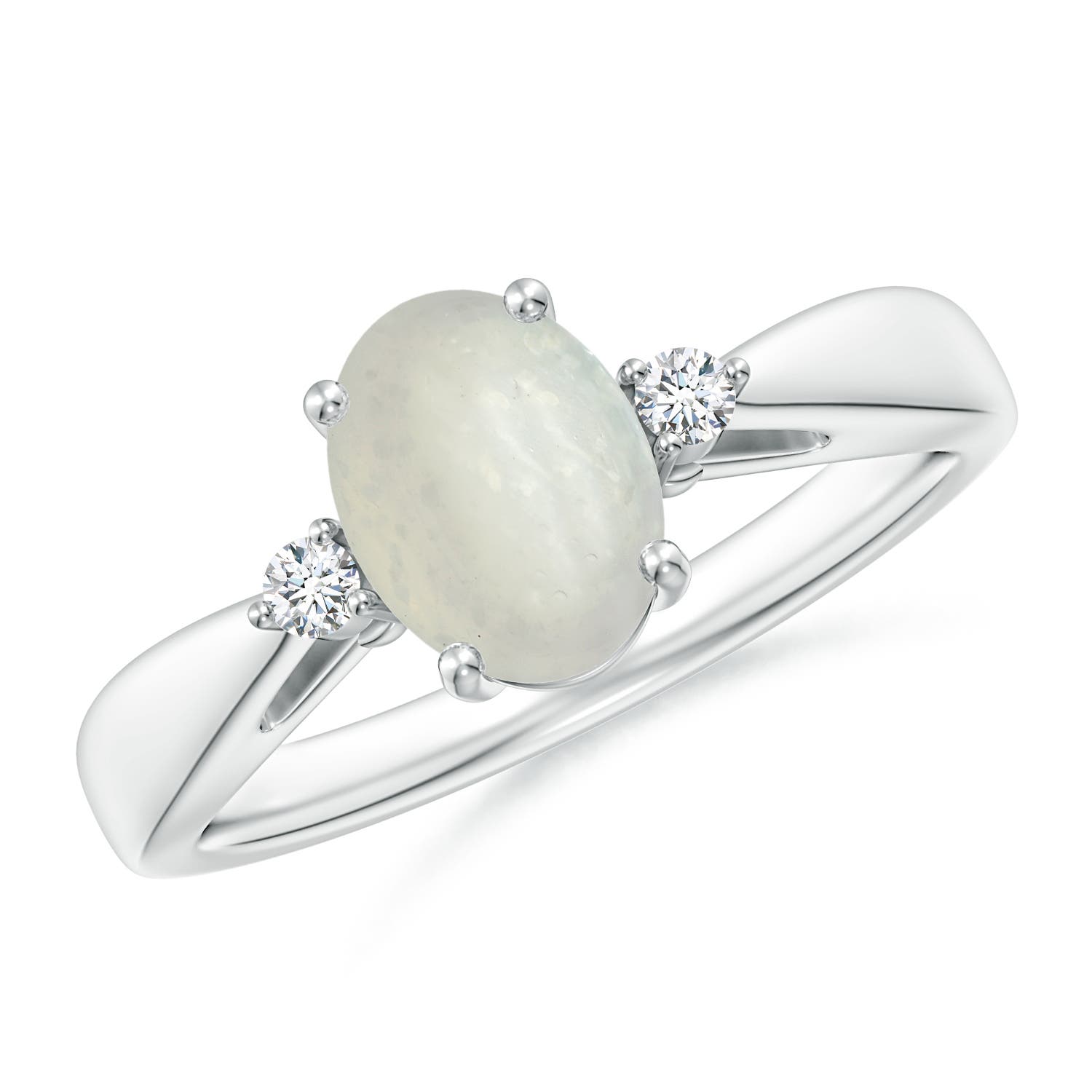 A - Moonstone / 1.16 CT / 14 KT White Gold