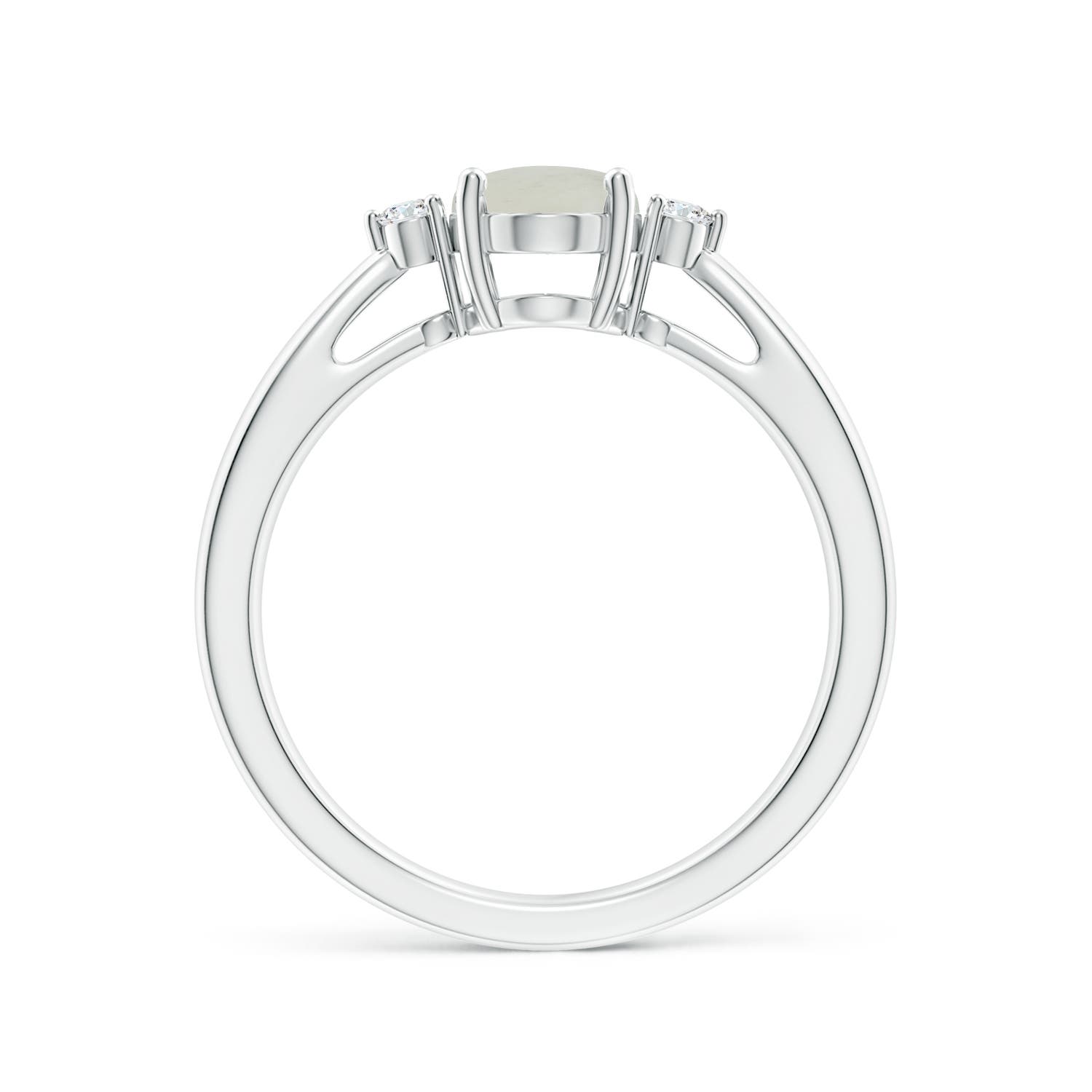 A - Moonstone / 1.16 CT / 14 KT White Gold