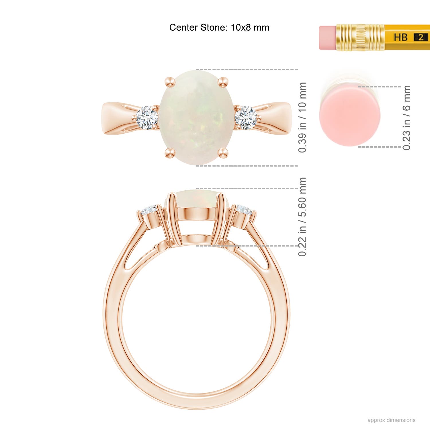 A - Opal / 1.54 CT / 14 KT Rose Gold