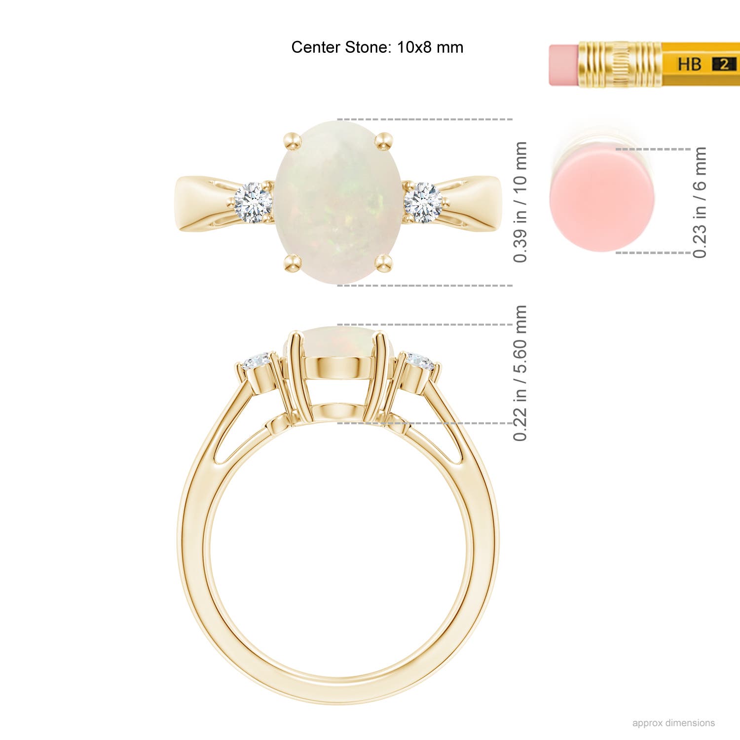 A - Opal / 1.54 CT / 14 KT Yellow Gold