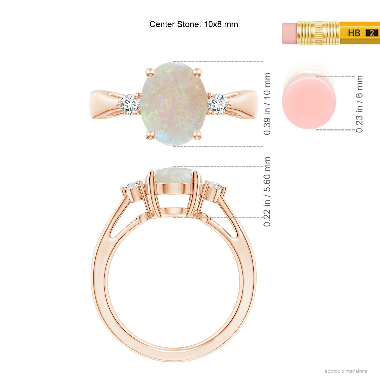 AA - Opal / 1.54 CT / 14 KT Rose Gold