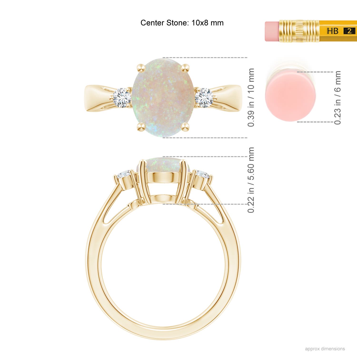 AA - Opal / 1.54 CT / 14 KT Yellow Gold