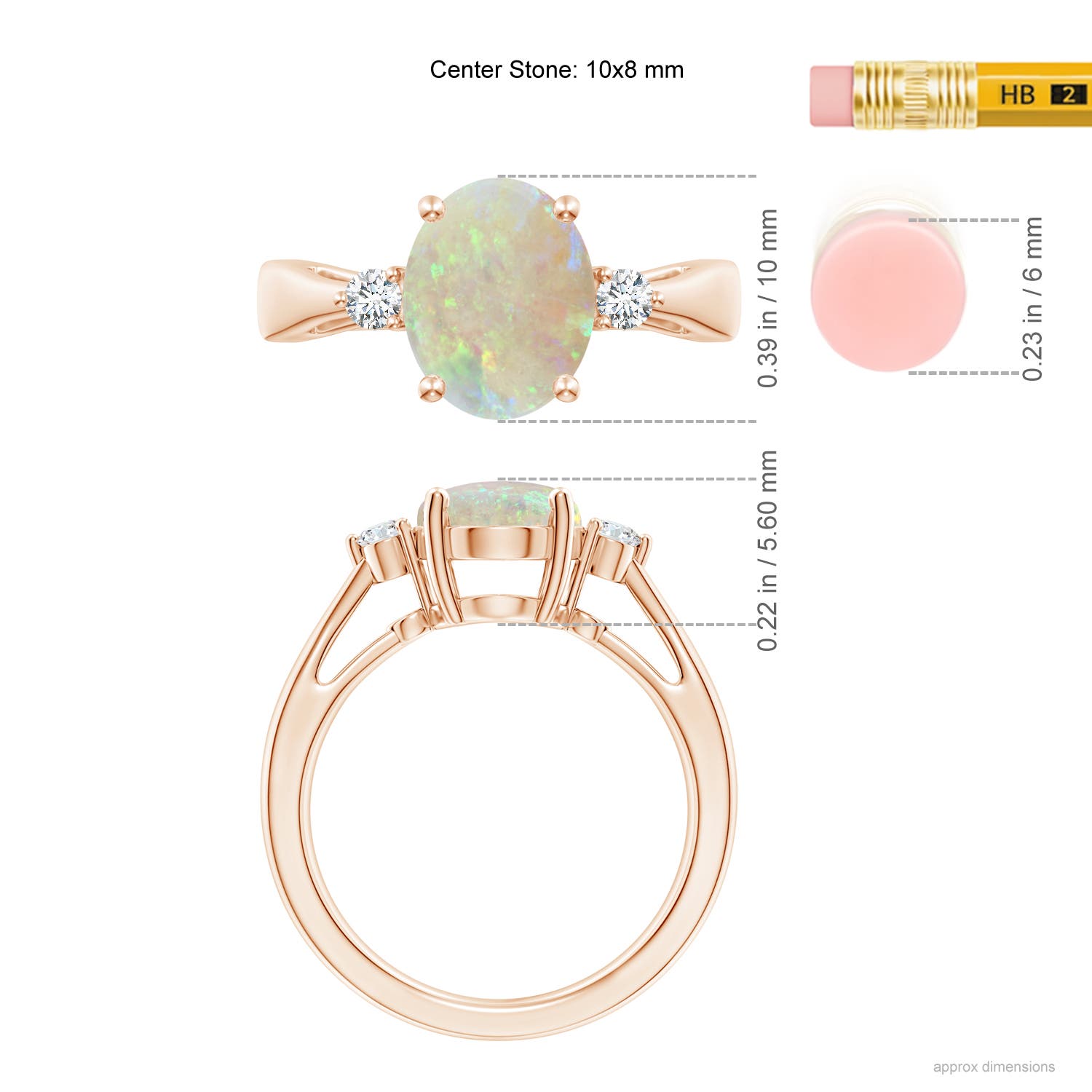 AAA - Opal / 1.54 CT / 14 KT Rose Gold