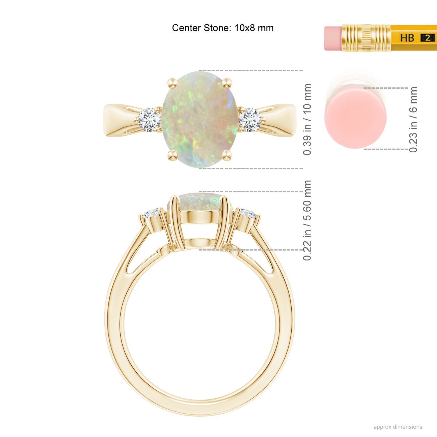 AAA - Opal / 1.54 CT / 14 KT Yellow Gold