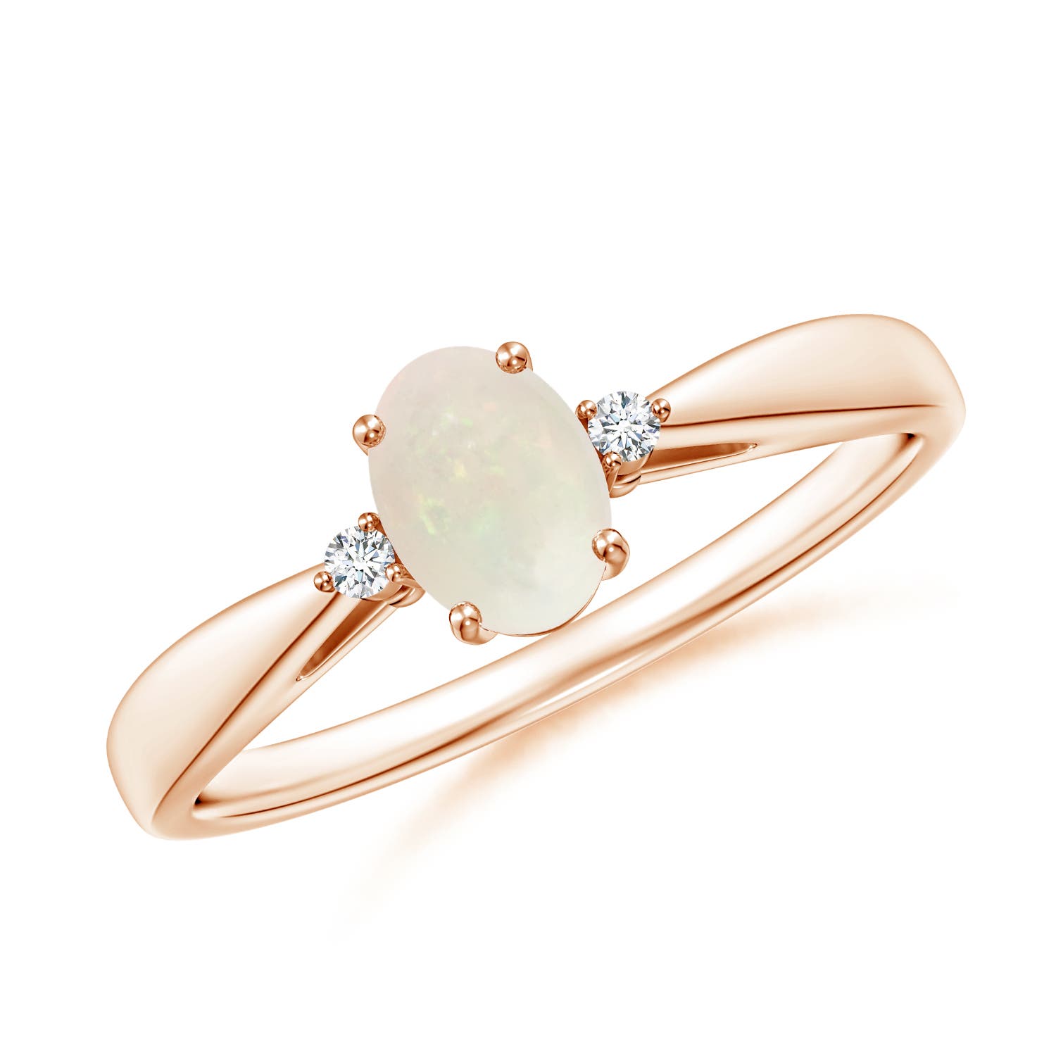 A - Opal / 0.31 CT / 14 KT Rose Gold