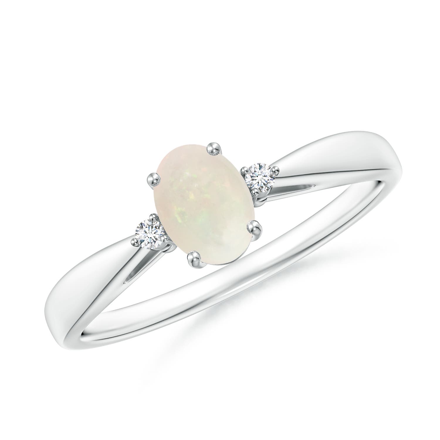 A - Opal / 0.31 CT / 14 KT White Gold