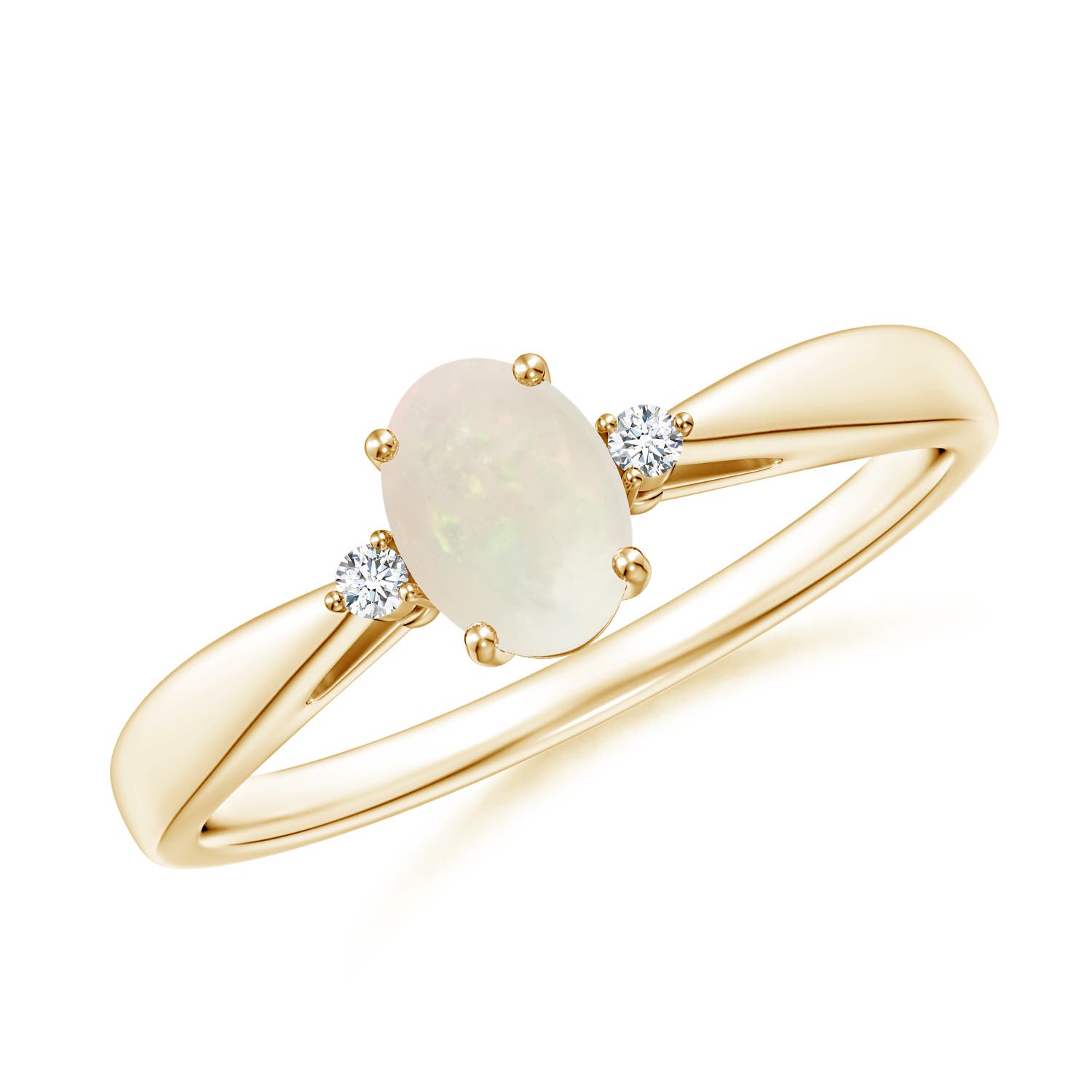 A - Opal / 0.31 CT / 14 KT Yellow Gold