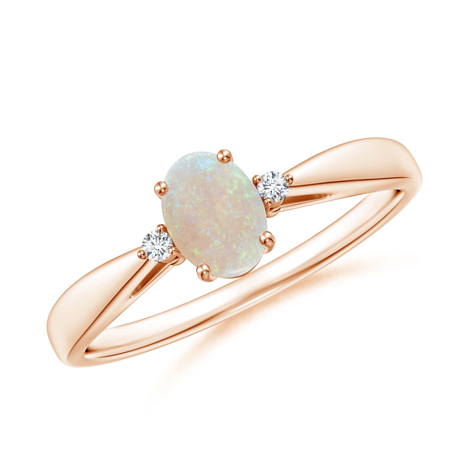 AA - Opal / 0.31 CT / 14 KT Rose Gold