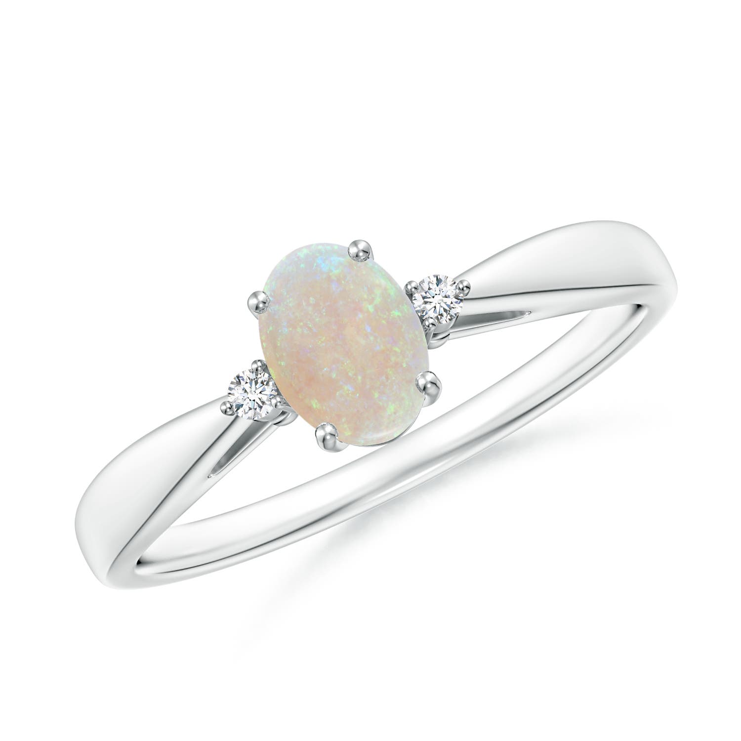 AA - Opal / 0.31 CT / 14 KT White Gold