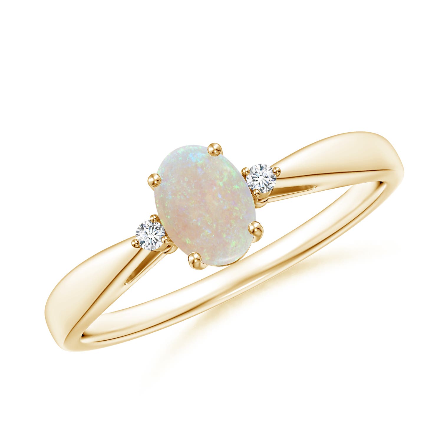 AA - Opal / 0.31 CT / 14 KT Yellow Gold