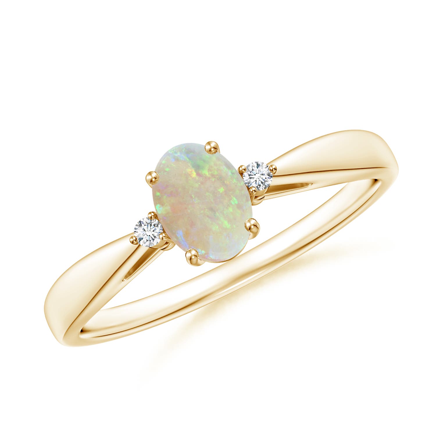 AAA - Opal / 0.31 CT / 14 KT Yellow Gold