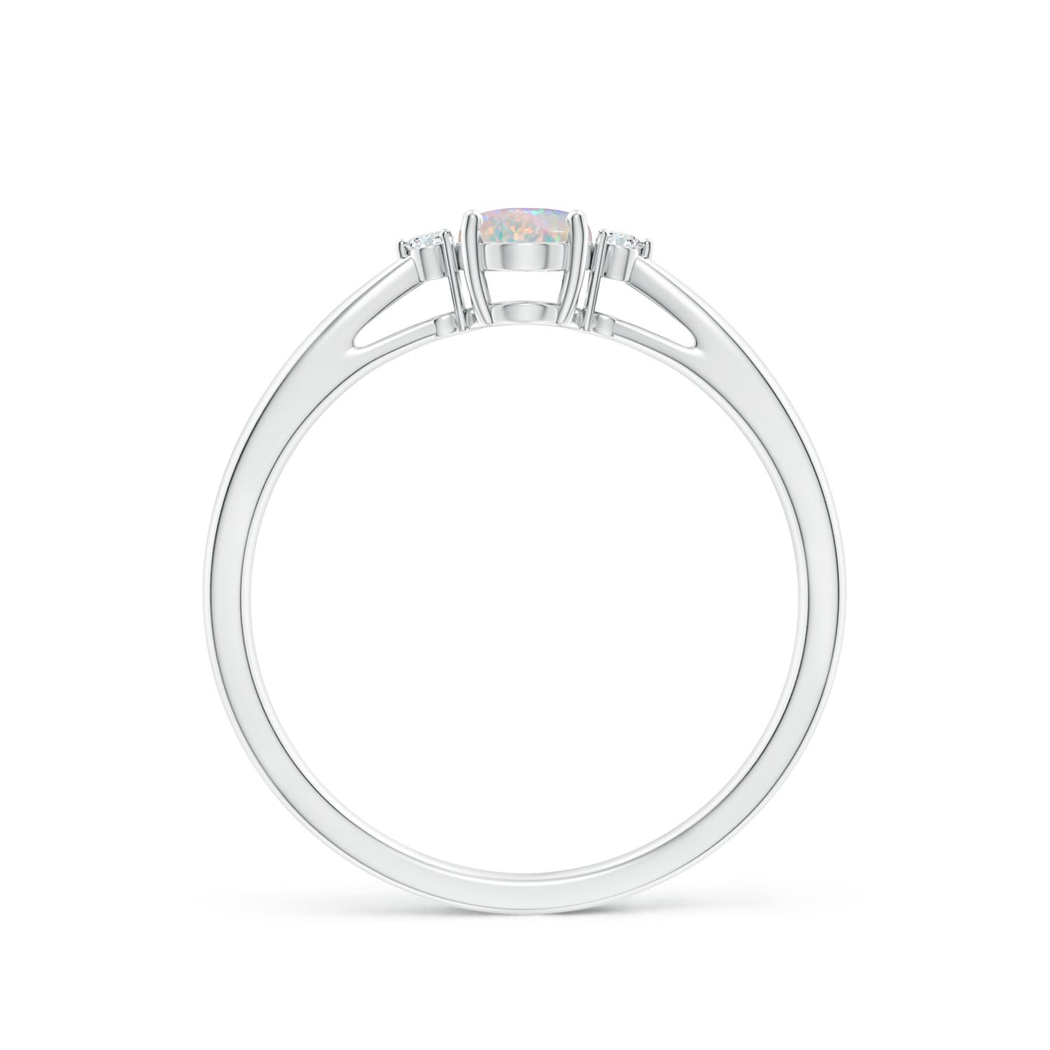 AAAA - Opal / 0.31 CT / 14 KT White Gold