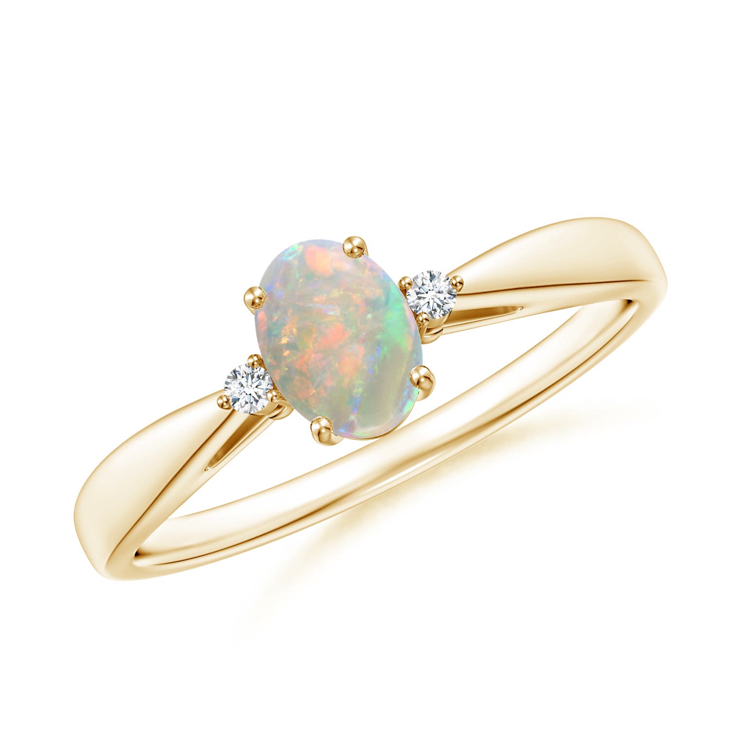 AAAA - Opal / 0.31 CT / 14 KT Yellow Gold