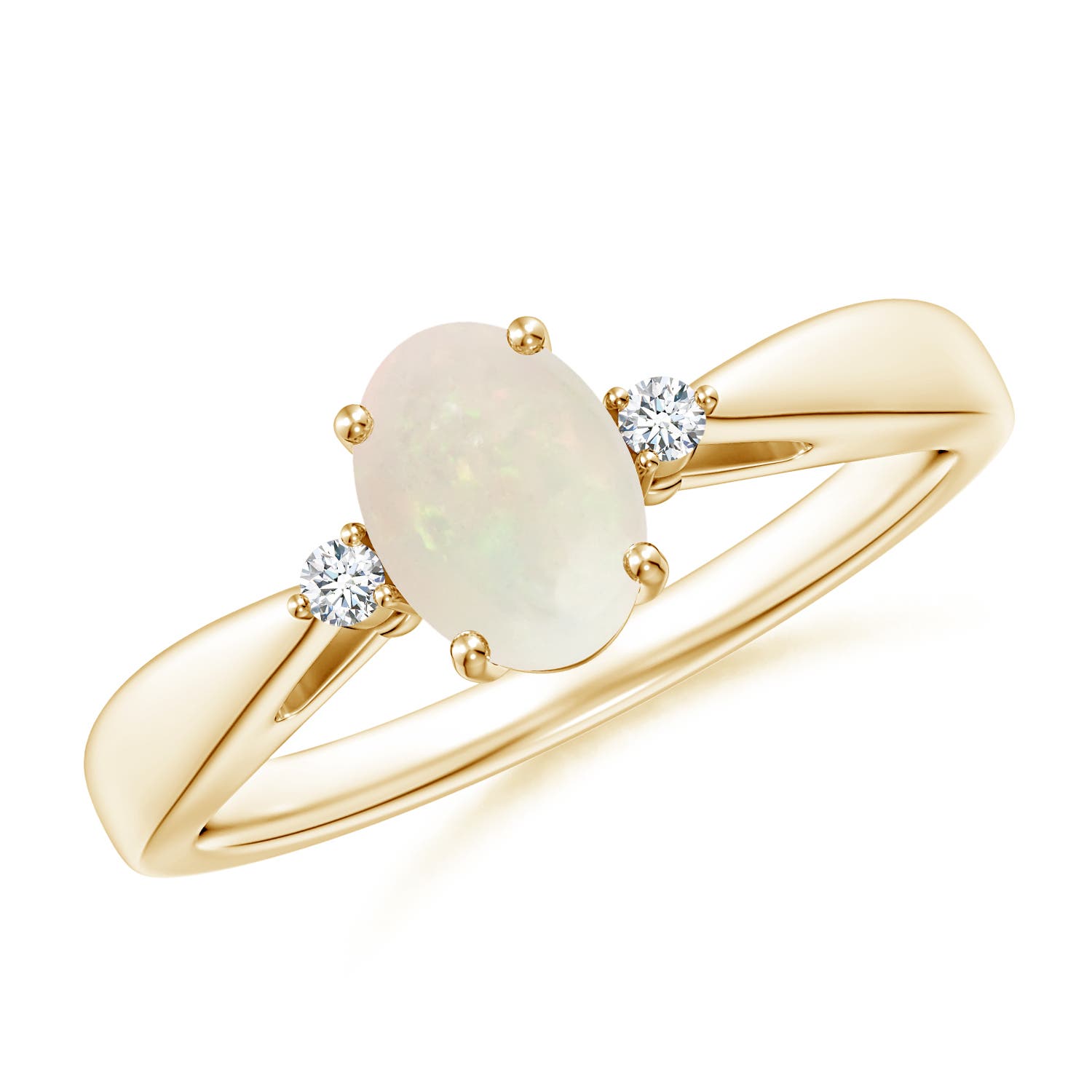 A - Opal / 0.49 CT / 14 KT Yellow Gold