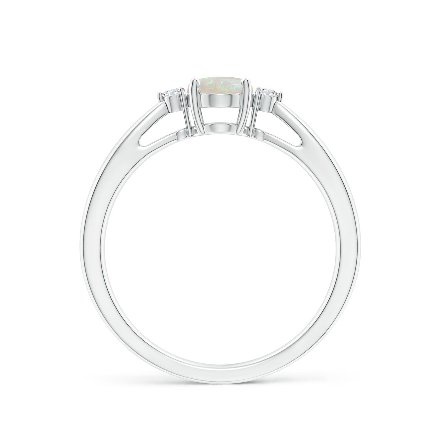 AA - Opal / 0.49 CT / 14 KT White Gold