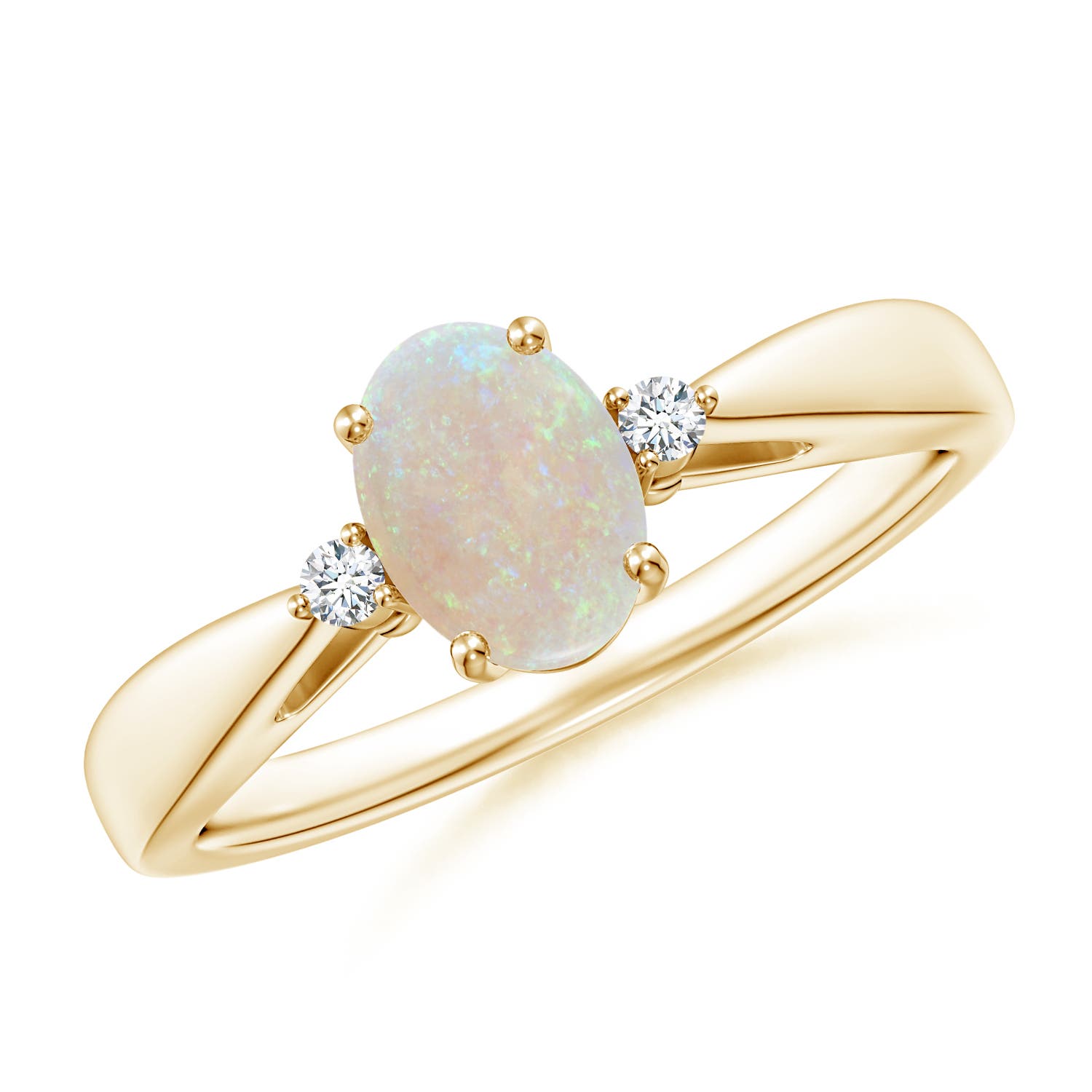 AA - Opal / 0.49 CT / 14 KT Yellow Gold