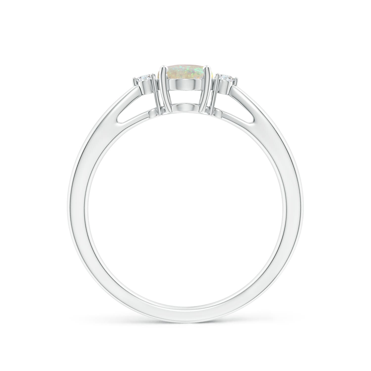 AAA - Opal / 0.49 CT / 14 KT White Gold