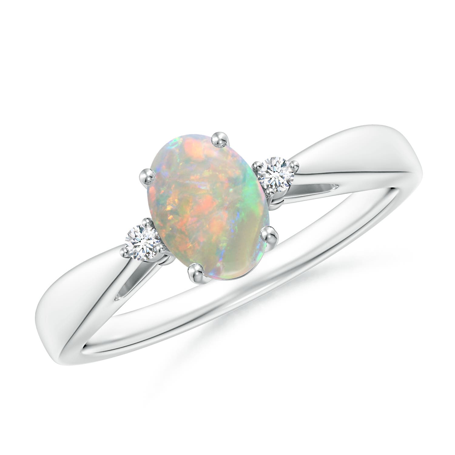 AAAA - Opal / 0.49 CT / 14 KT White Gold