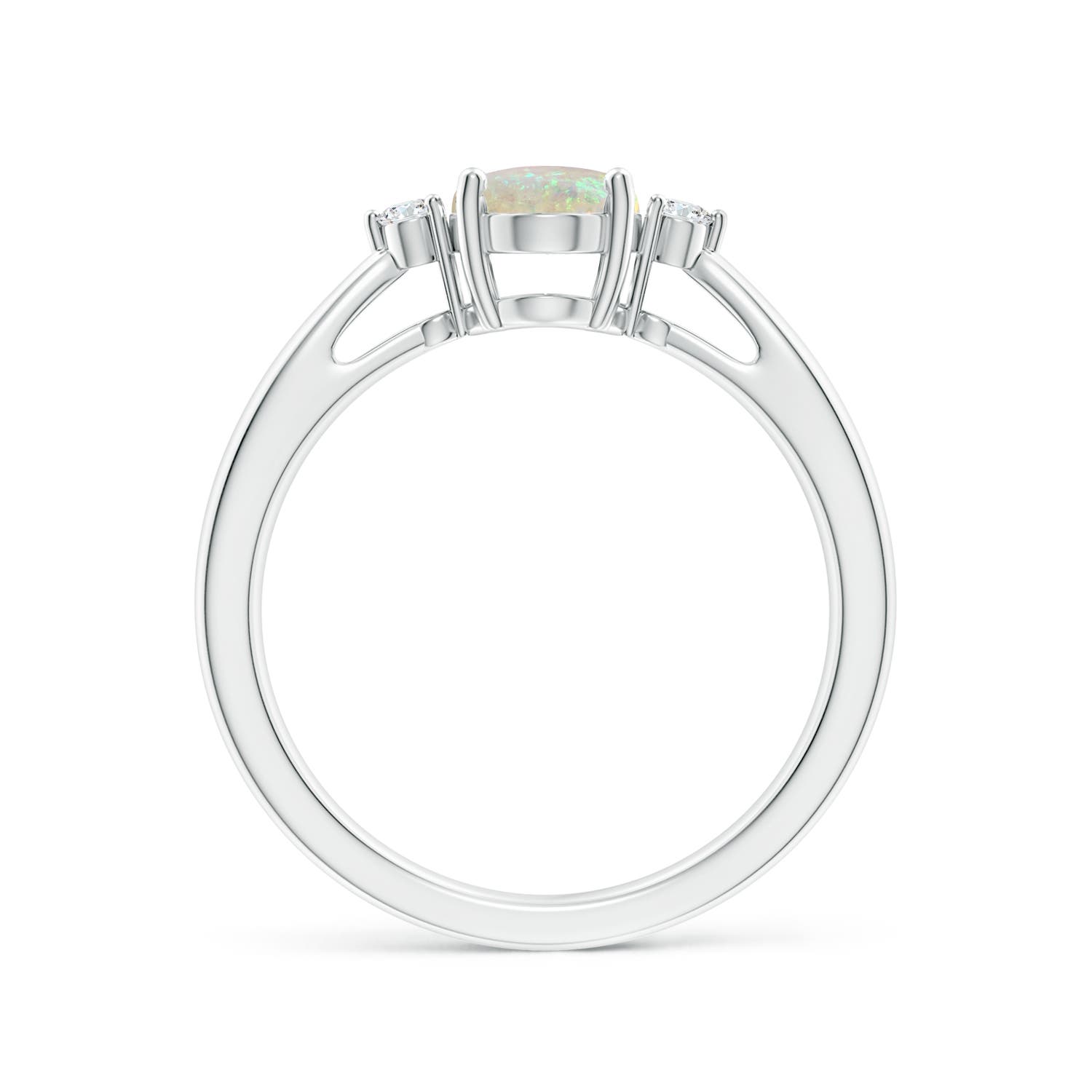 AAA - Opal / 0.86 CT / 14 KT White Gold