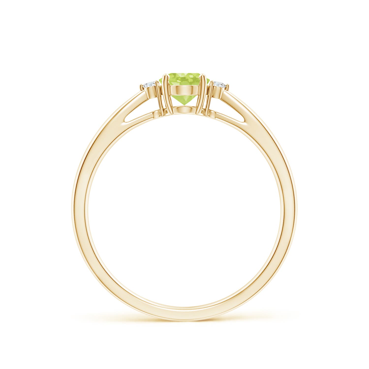 A - Peridot / 0.51 CT / 14 KT Yellow Gold