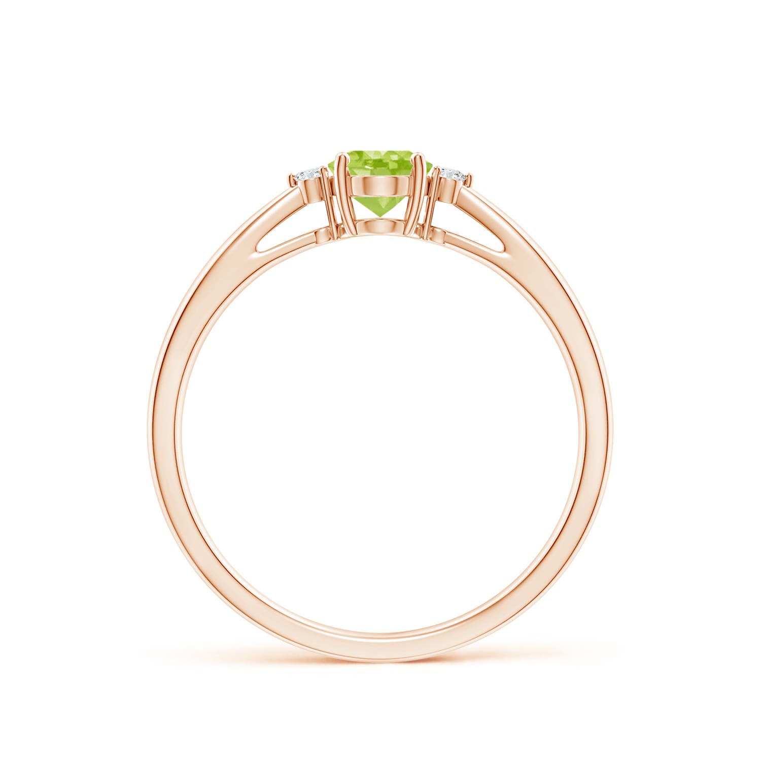 AA - Peridot / 0.51 CT / 14 KT Rose Gold