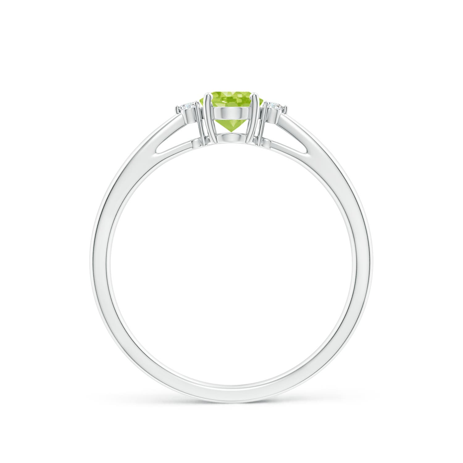 AA - Peridot / 0.51 CT / 14 KT White Gold