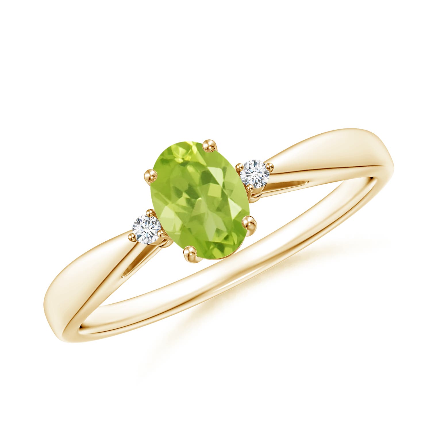 AA - Peridot / 0.51 CT / 14 KT Yellow Gold