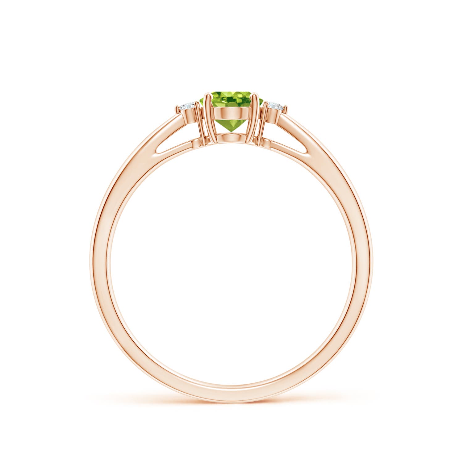 AAA - Peridot / 0.51 CT / 14 KT Rose Gold