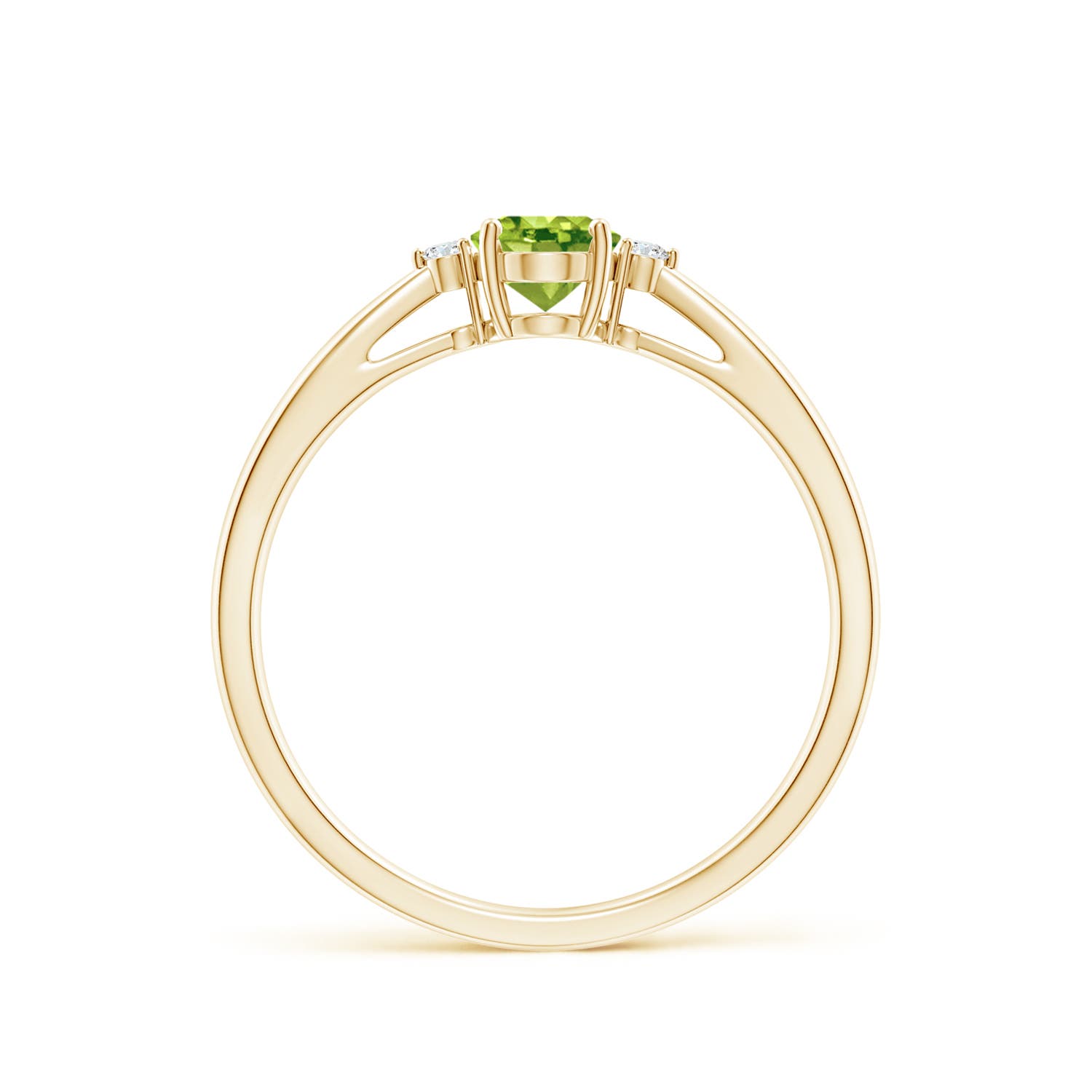 AAA - Peridot / 0.51 CT / 14 KT Yellow Gold