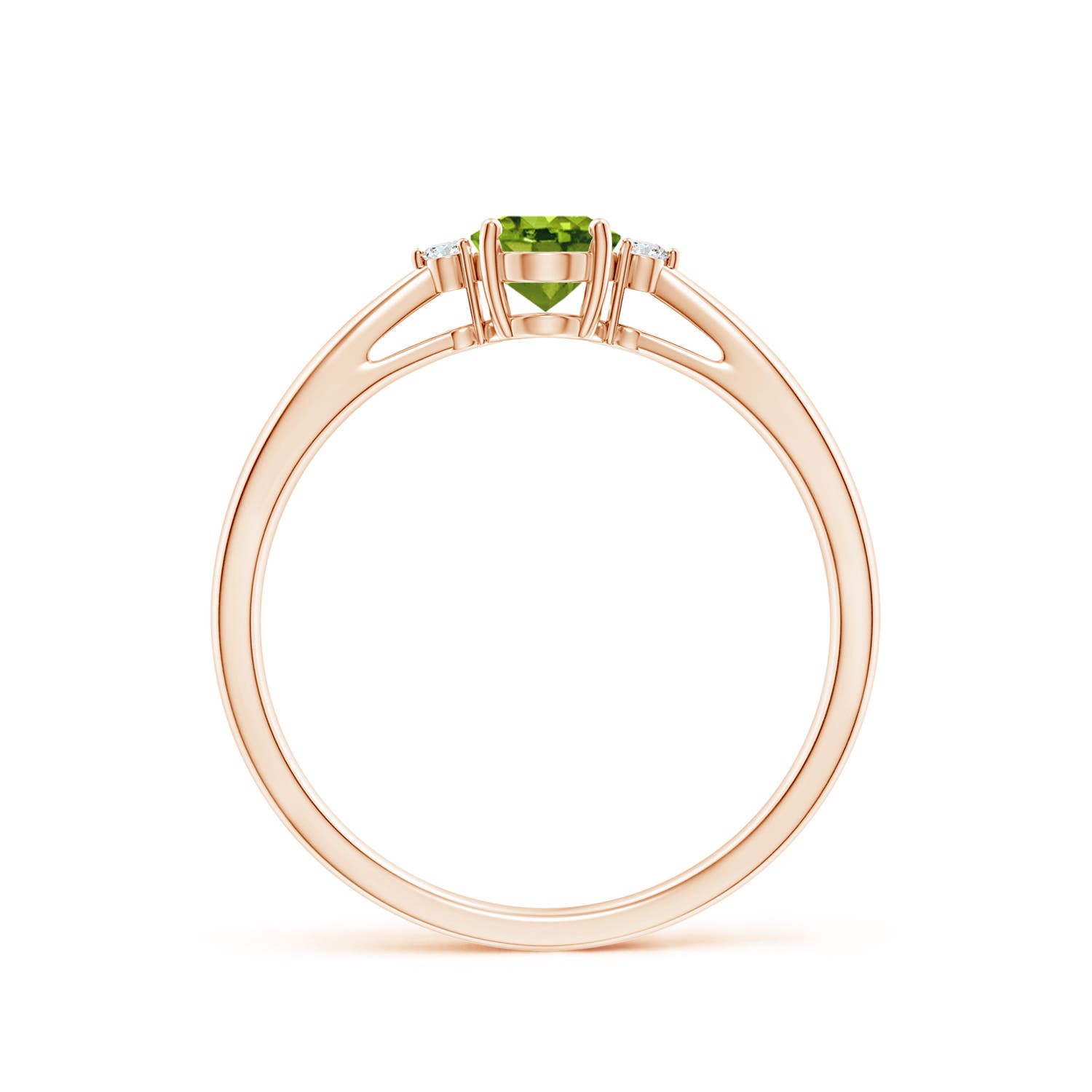 AAAA - Peridot / 0.51 CT / 14 KT Rose Gold