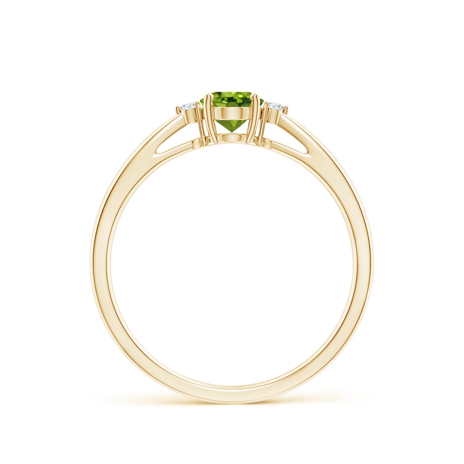 AAAA - Peridot / 0.51 CT / 14 KT Yellow Gold