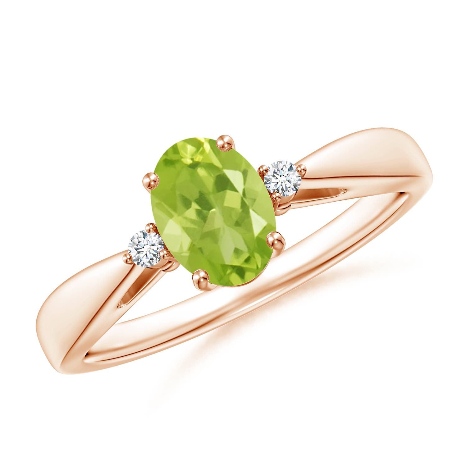 AA - Peridot / 0.89 CT / 14 KT Rose Gold