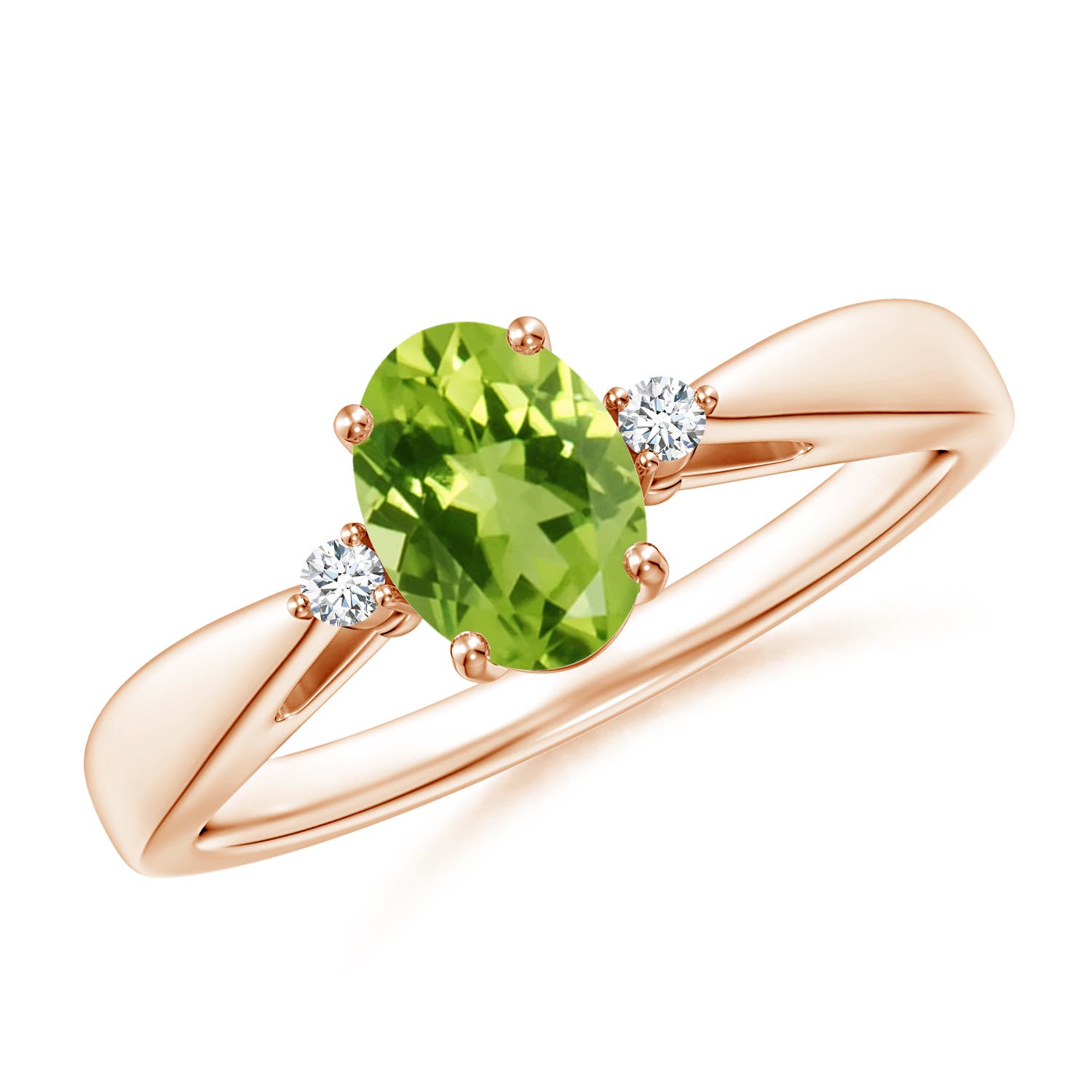 AAA - Peridot / 0.89 CT / 14 KT Rose Gold