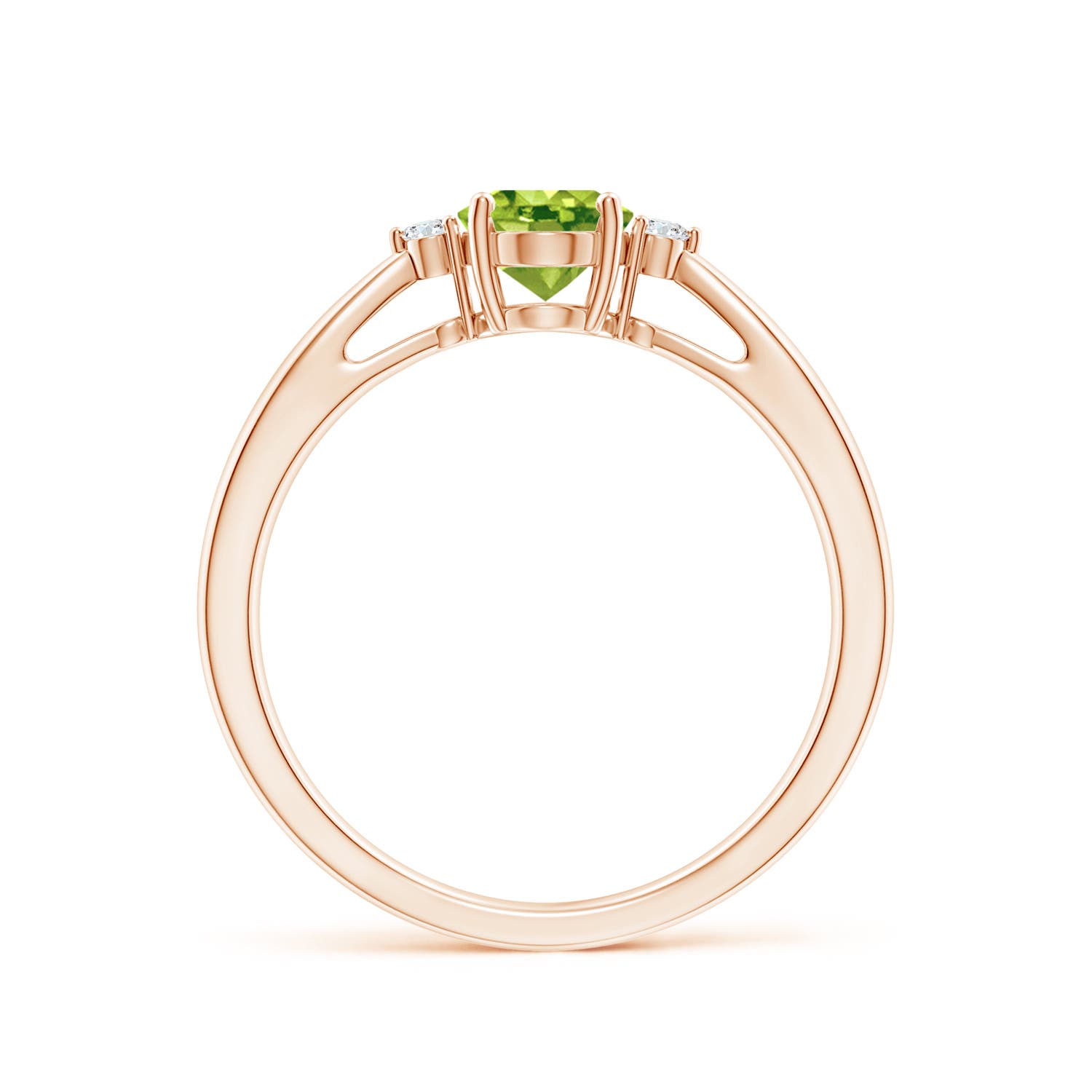 AAA - Peridot / 0.89 CT / 14 KT Rose Gold