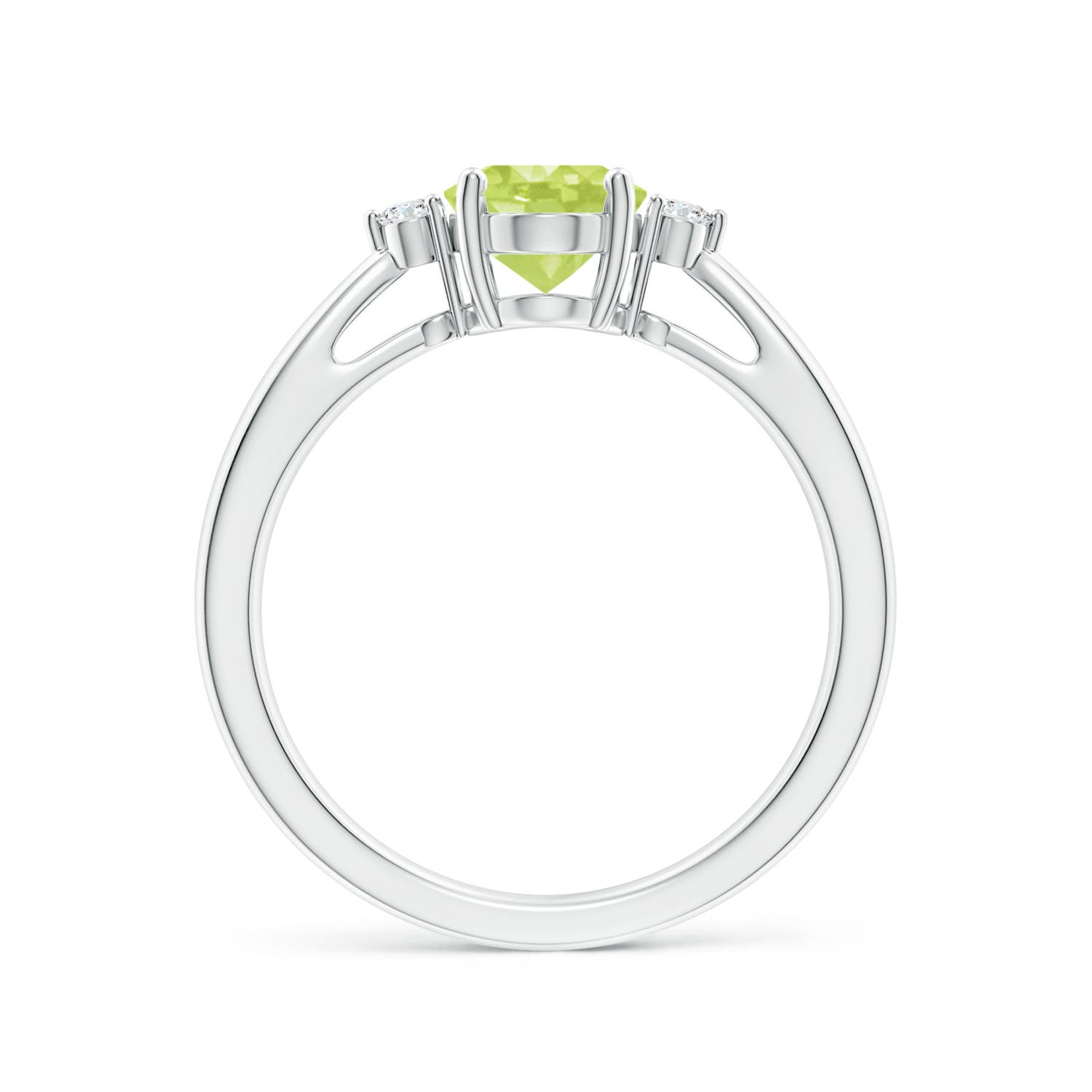 A - Peridot / 1.41 CT / 14 KT White Gold