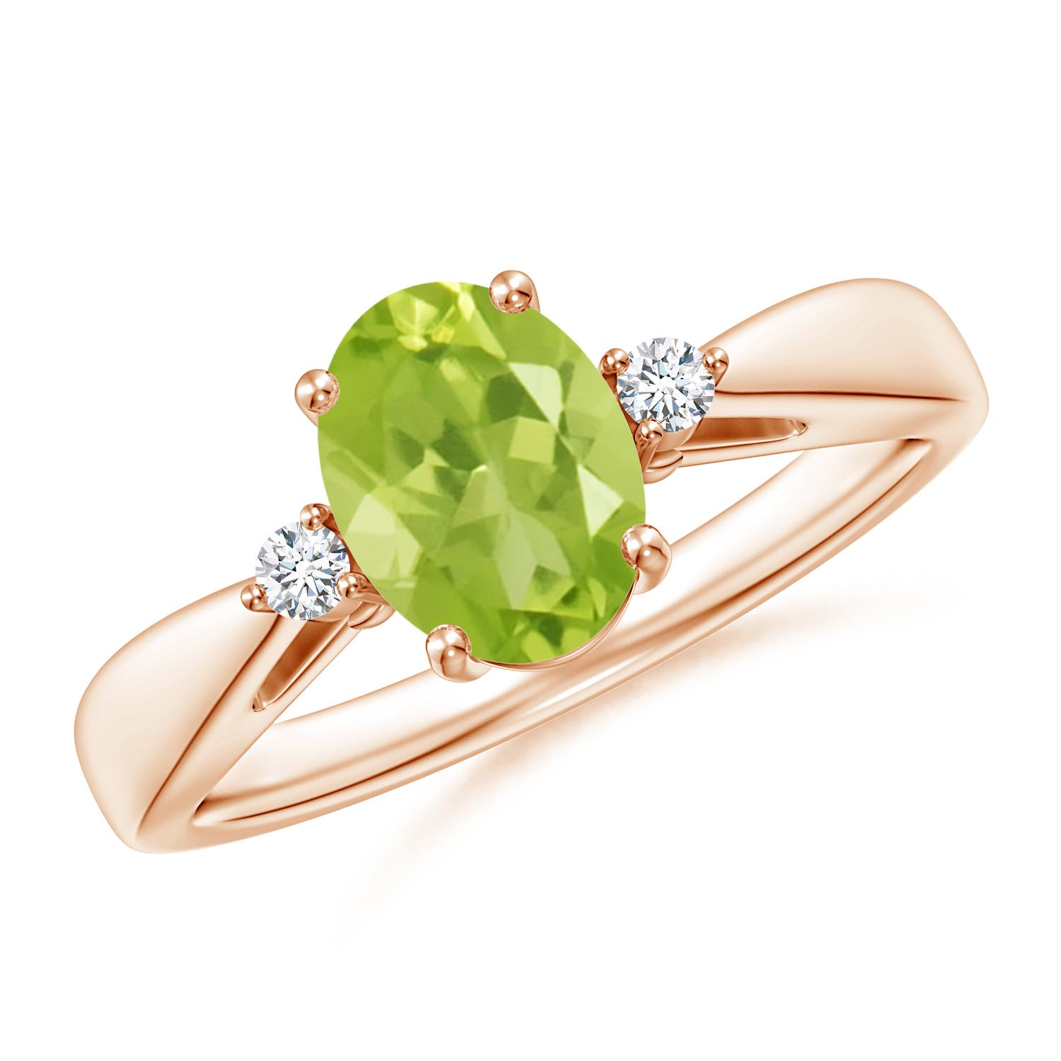 AA - Peridot / 1.41 CT / 14 KT Rose Gold