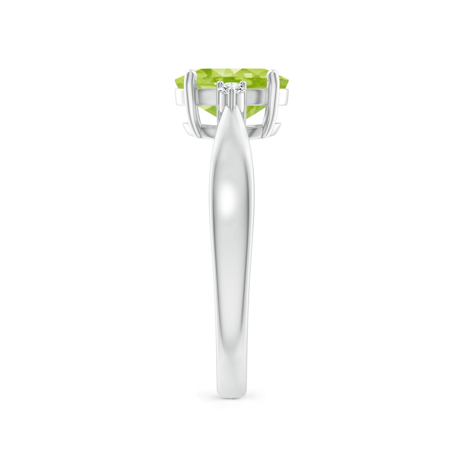 AA - Peridot / 1.41 CT / 14 KT White Gold