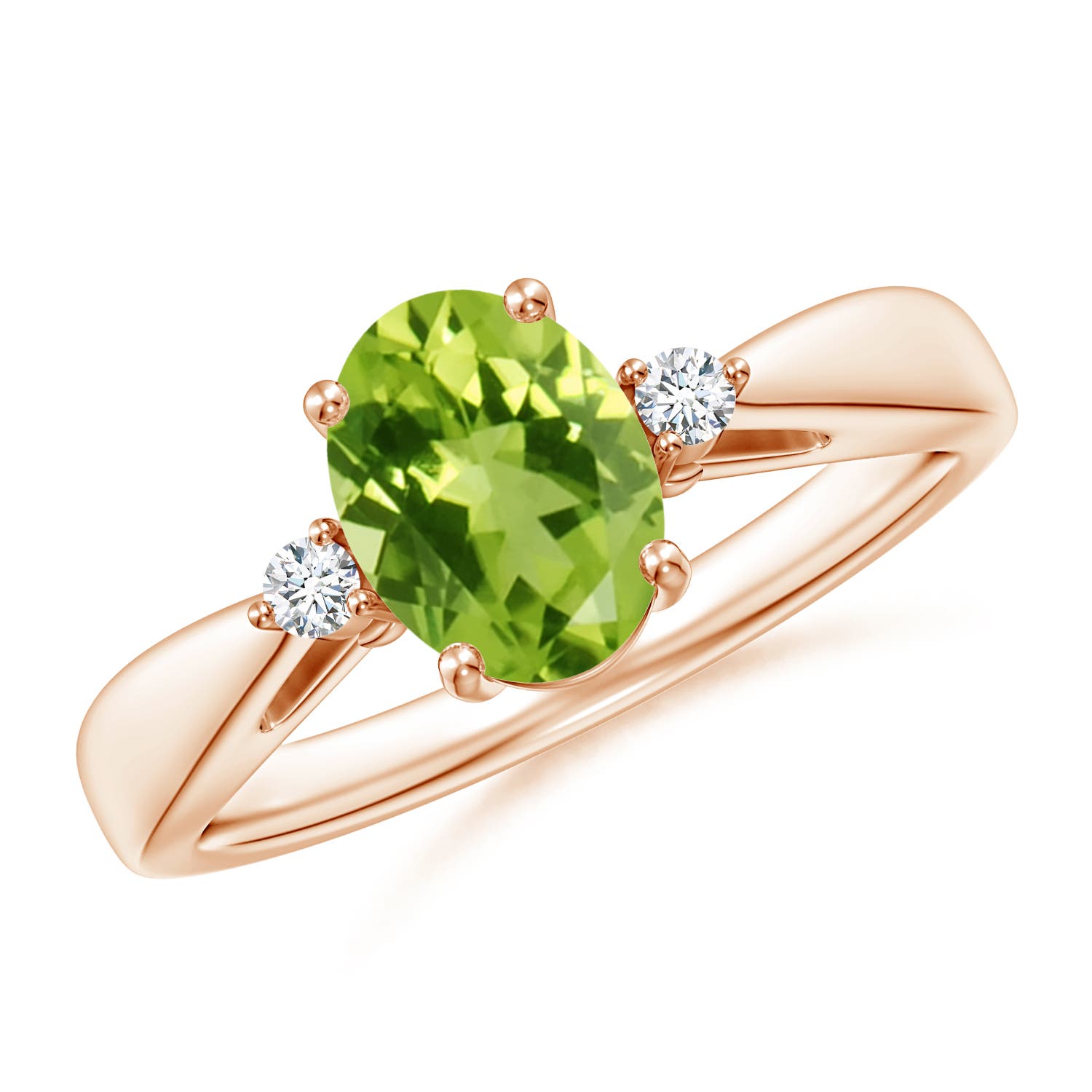 AAA - Peridot / 1.41 CT / 14 KT Rose Gold